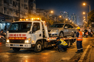Xe cứu hộ ô tô kéo xe hỏng tại Đại Mỗ - Nam Từ Liêm - Hà Nội