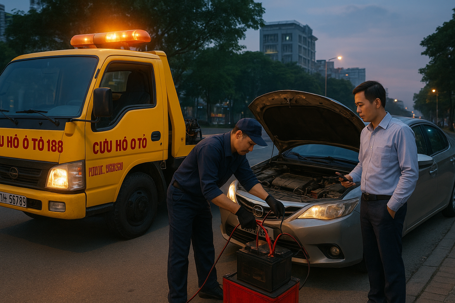 Quy trình gọi cứu hộ ắc quy ô tô Đại Mỗ chuyên nghiệp tại Nam Từ Liêm Hà Nội