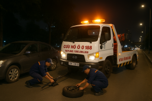 Cứu hộ lốp ô tô Mễ Trì - Nam Từ Liêm - Hà Nội hỗ trợ vá lốp khẩn cấp