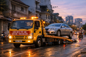 Xe cứu hộ ô tô Phú Đô đang kéo xe hỏng tại Nam Từ Liêm Hà Nội