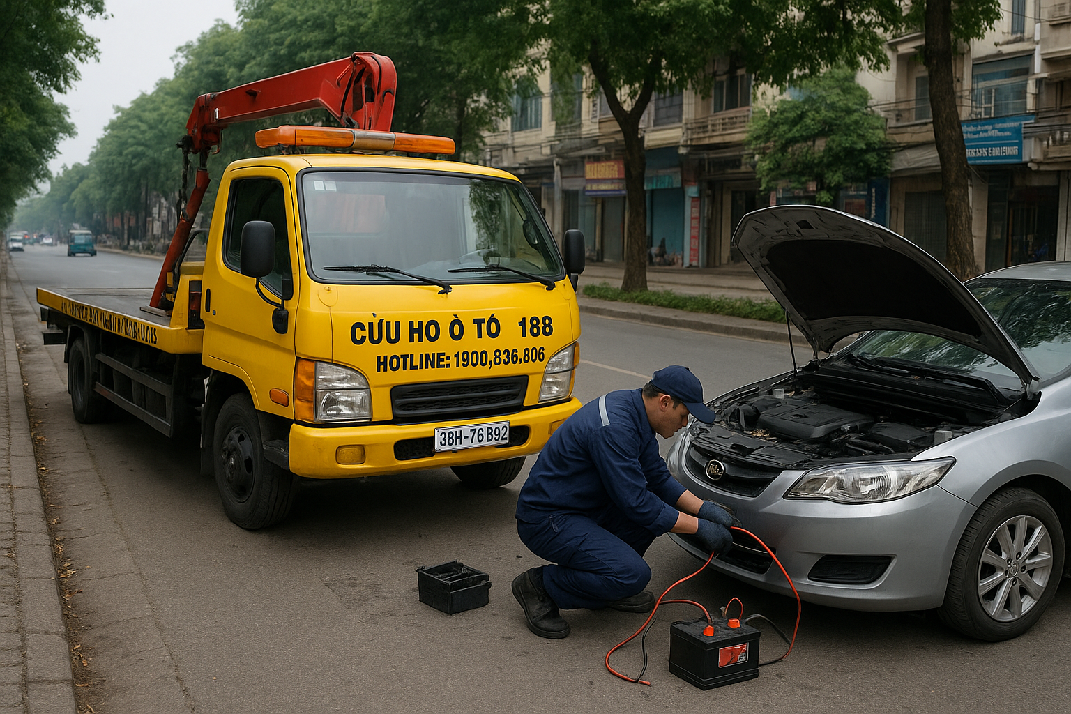Quy trình cứu hộ ắc quy ô tô nhanh gọn hiệu quả tại Nam Từ Liêm Hà Nội