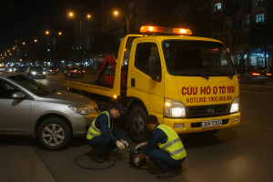 Cứu hộ lốp ô tô Mỹ Đình 1 - Nam Từ Liêm vá lốp xe gặp sự cố xịt lốp nhanh chóng