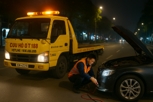 Cứu hộ ắc quy ô tô Mễ Trì - Nam Từ Liêm - Hà Nội đang câu bình khẩn cấp