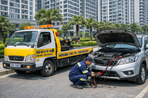 Cứu hộ ắc quy ô tô Vinhomes Smartcity Tây Mỗ kích bình ắc quy tận nơi cho khách hàng Nam Từ Liêm