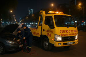 Cứu hộ ắc quy ô tô Phú Đô kích bình ắc quy cho xe hỏng tại Nam Từ Liêm Hà Nội