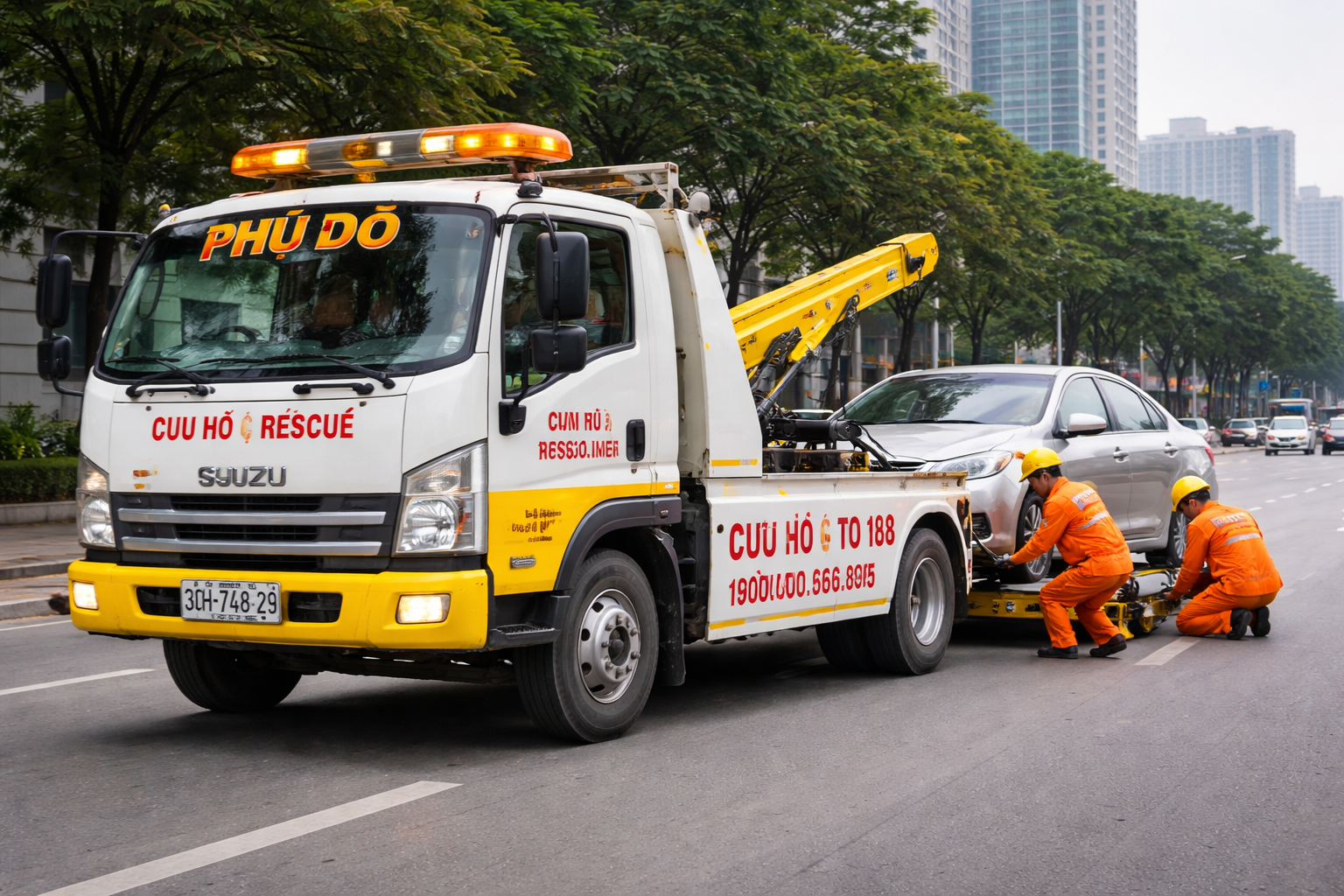 Đơn vị cứu hộ ô tô uy tín Phú Đô kéo xe hỏng chuyên nghiệp tại Nam Từ Liêm Hà Nội