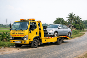 Xe cứu hộ ô tô An Khánh kéo xe hỏng trên đường An Khánh