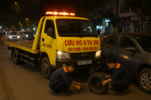 Xe cứu hộ lốp ô tô Phương Canh - Nam Từ Liêm - Hà Nội hỗ trợ thay lốp khẩn cấp 24/7