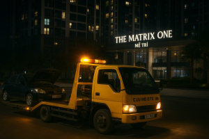 Xe cứu hộ ô tô The Matrix One Mễ Trì đang kéo xe hỏng khẩn cấp