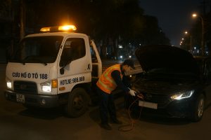 Cứu hộ ắc quy ô tô tại Xuân Phương - Nam Từ Liêm - Hà Nội bằng xe chuyên dụng