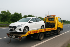 Xe cứu hộ ô tô Viglacera Hữu Hưng kéo xe hỏng khẩn cấp