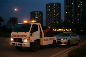 Dịch vụ cứu hộ lốp ô tô The Matrix One Mễ Trì hỗ trợ thay lốp tận nơi nhanh chóng