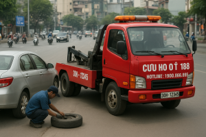 Xe cứu hộ lốp ô tô Gemek 2 vá lốp khẩn cấp bên đường