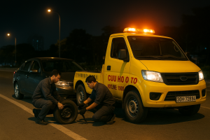 Xe cứu hộ lốp ô tô MBLand Mỹ Đình vá lốp lưu động nhanh chóng
