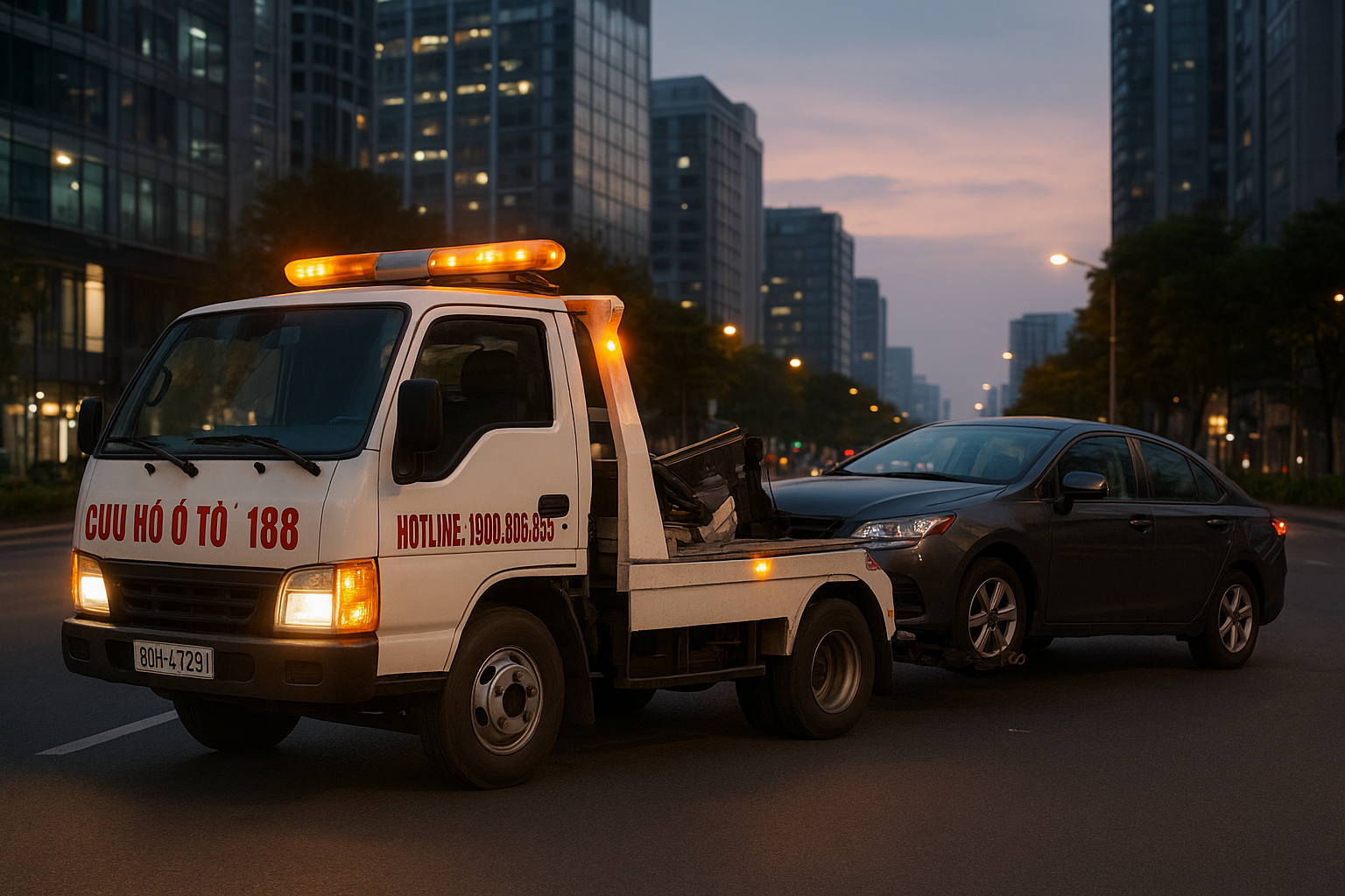 Xe cứu hộ ô tô HD Mon City với hotline hỗ trợ tức thì 1900.866.895
