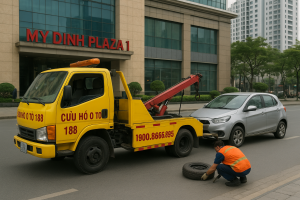 Cứu hộ lốp ô tô Mỹ Đình Plaza 1 nhanh chóng vá lốp lưu động