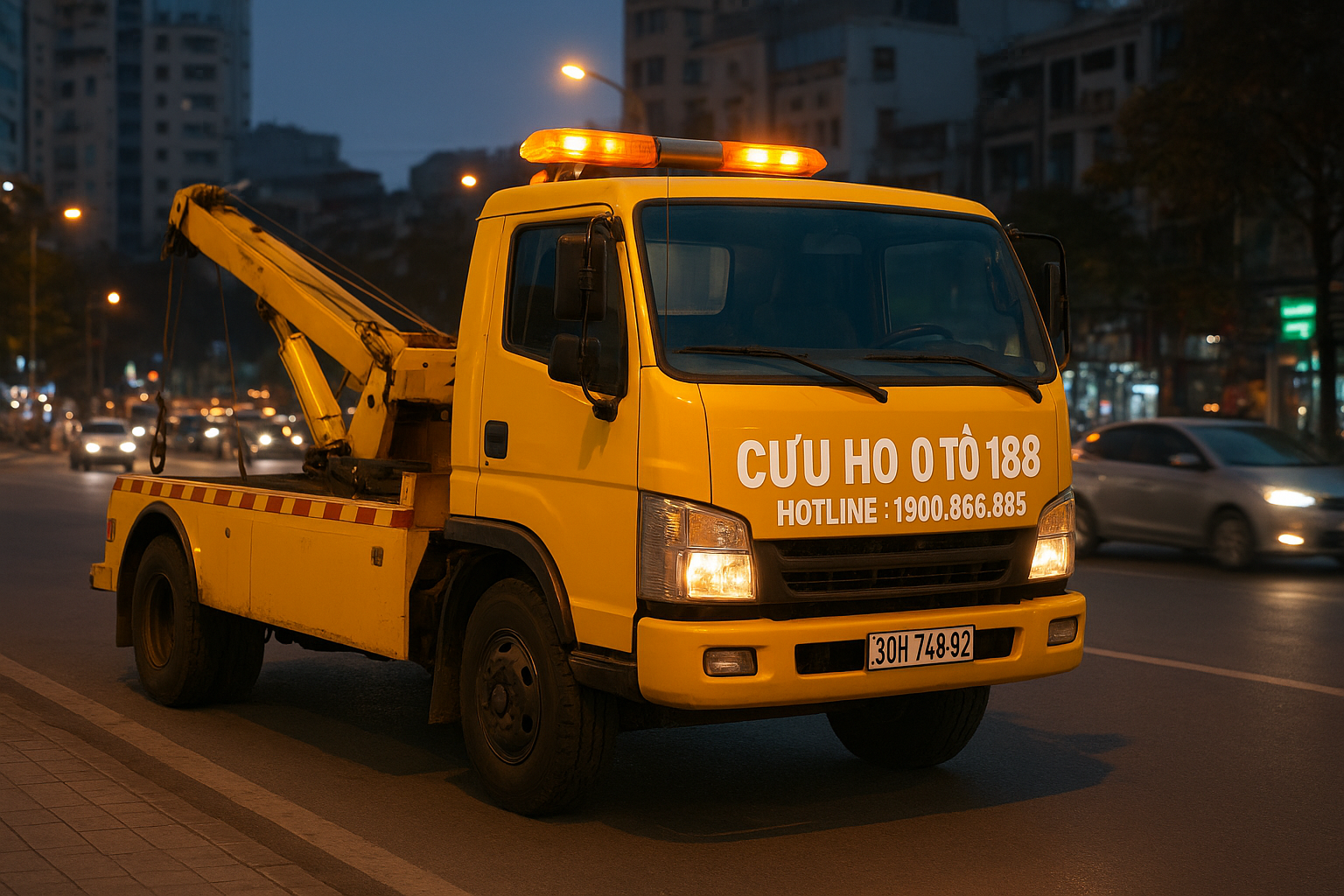 Xe cứu hộ ô tô khẩn cấp Mon City Mỹ Đình hotline 1900.866.895